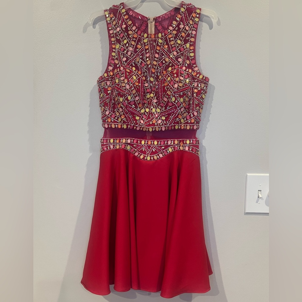 Pink Sequin Cocktail Dress